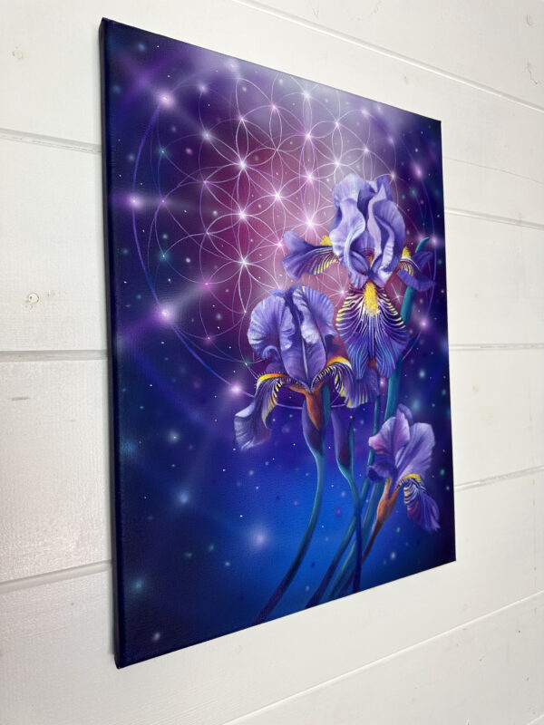 Divine Grace, Sacred Geometry Flower Painting - Image 4